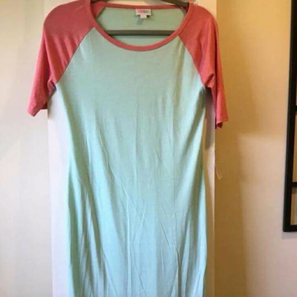 NEW LULAROE SMALL JULIA DRESS BASEBALL STYLE S